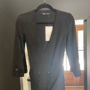 Zara Faux Suede Playsuit